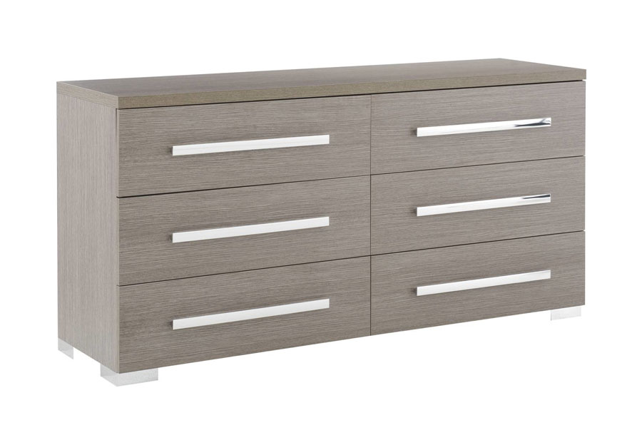 NCA Design Panama Matte Grey Six Drawer Dresser