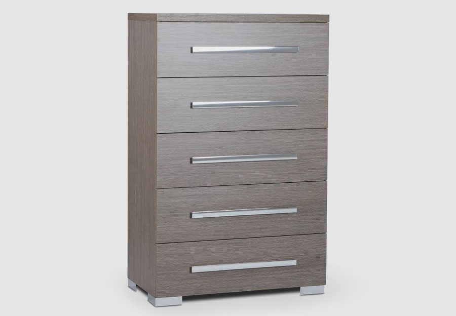 NCA Design Panama Matte Grey Five Drawer Chest