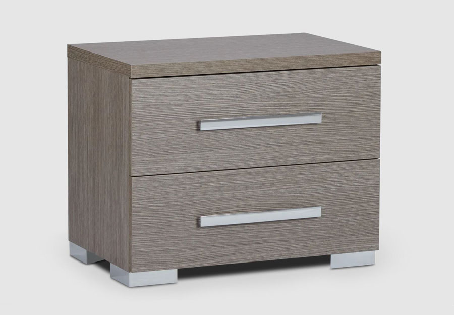 NCA Design Panama Matte Grey Two Drawer Nightstand