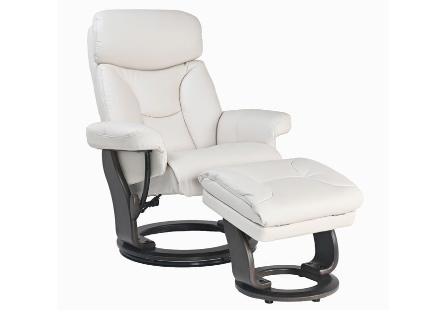 Benchmaster Stressfree Maui Cream Euro Chair with Ottoman