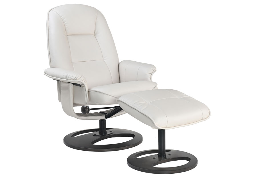 Benchmaster Stressfree Kygo Cream Euro Chair with Ottoman