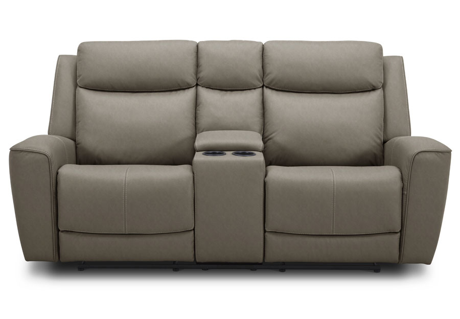 Kuka Tahoe Fog Dual Power Reclining Console Loveseat