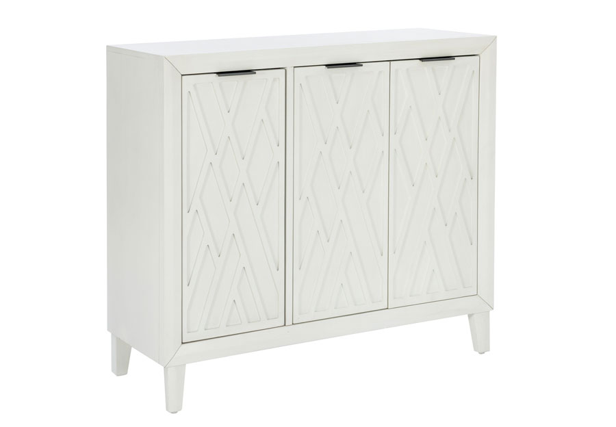 Powell Shiloh White Accent Cabinet