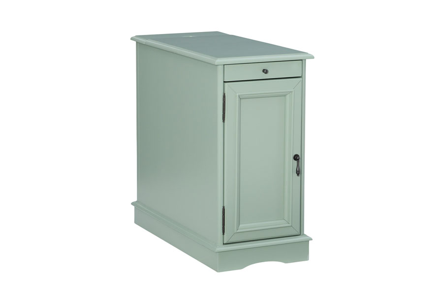 Powell Barron Aqua Accent Table With USB