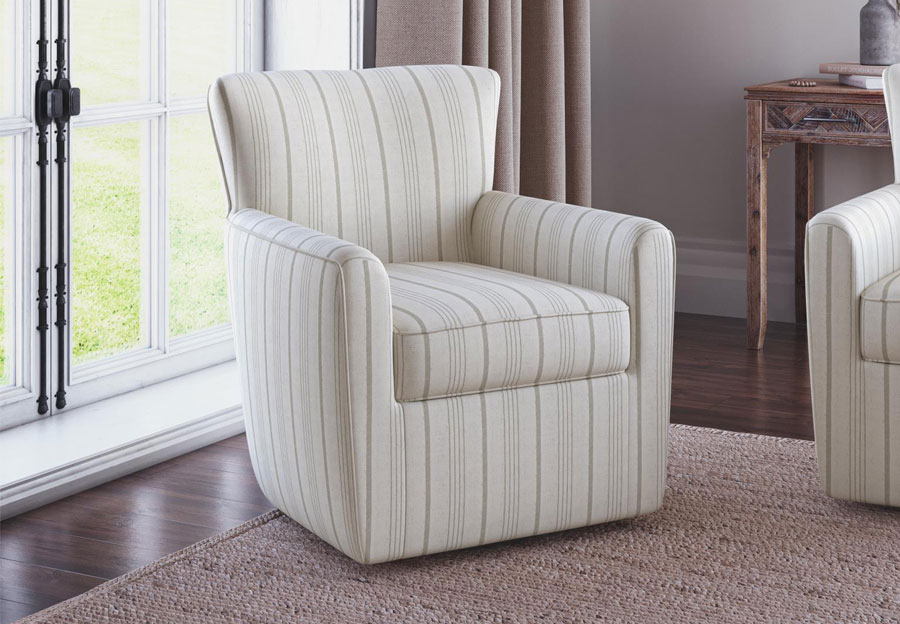 Jofran Blakley Beige Swivel Accent Chair