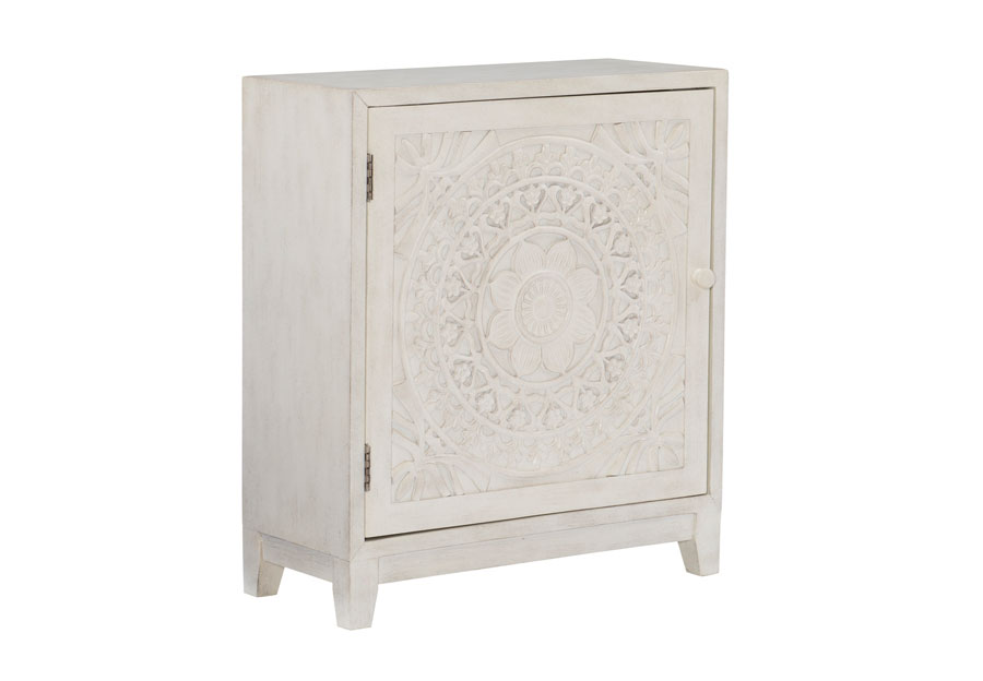 Powell Grace Smokey White Cabinet