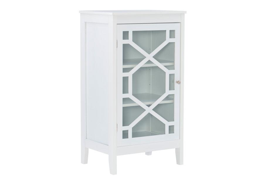 Powell Fetti Small White Accent Cabinet