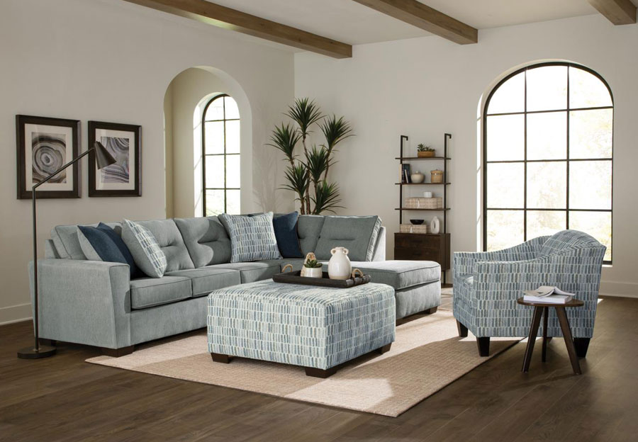Behold Bono Slate Chaise Sleeper Sectional