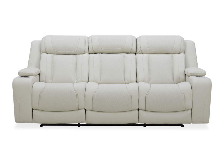Kuka Jet Transformer Pearl Leather Match Dual Power Reclining Sofa