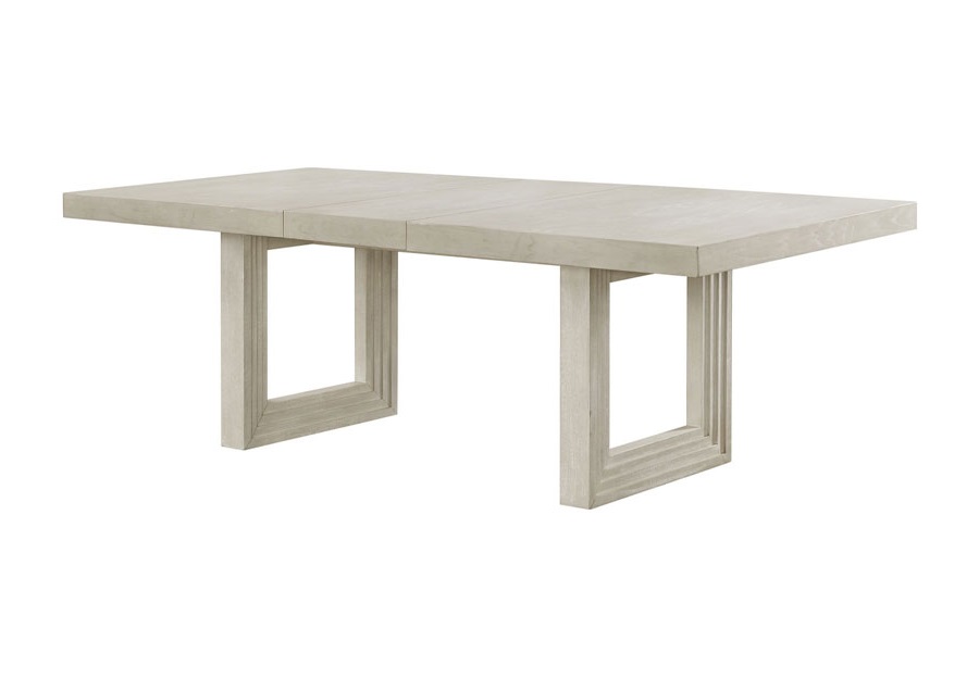 Elem Avalanche Antique White Rectangular Dining Table with 18 Leaf