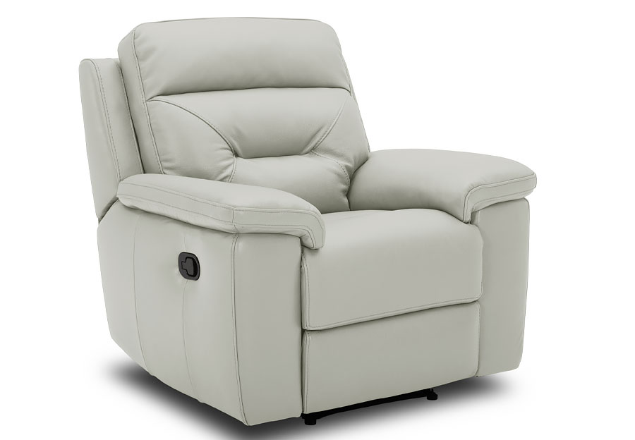 Kuka Grand Point Pearl Leather Match Dual Power  Recliner