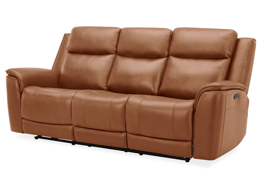 Kuka Largo Saddle Leather Match Dual Power Reclining Sofa