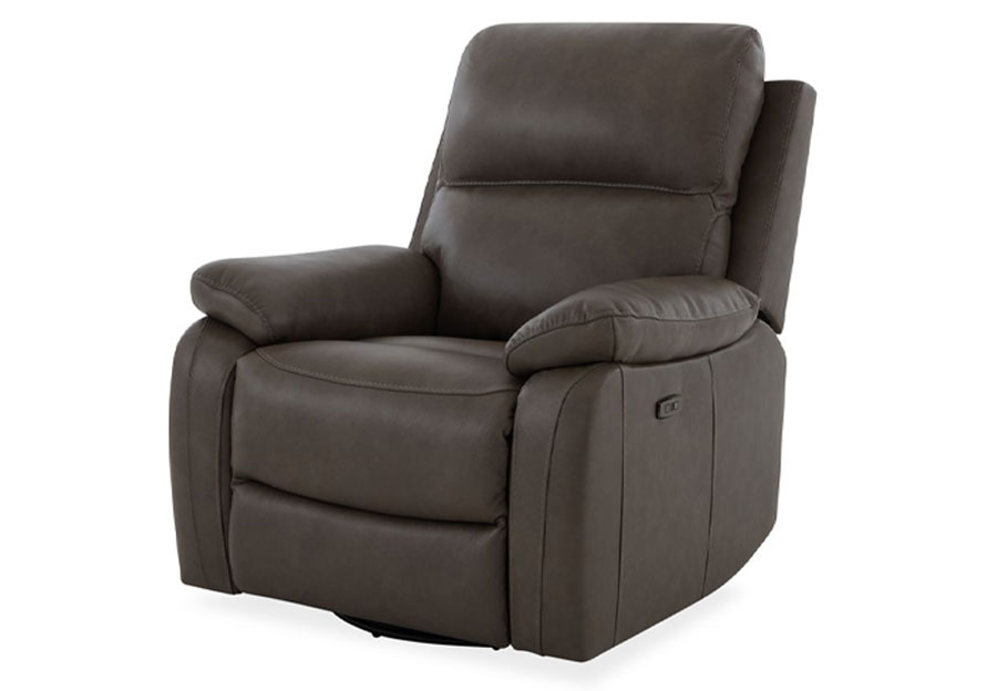 Kuka Carter Grey Power Leather Match Recliner