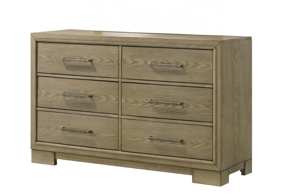 Lifestyles Ellenbrook Weather Oak Six Drawers Dresser