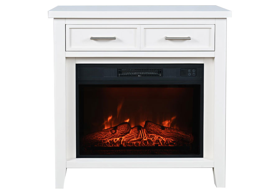 Jofran Urban Icon White 32inch Fireplace