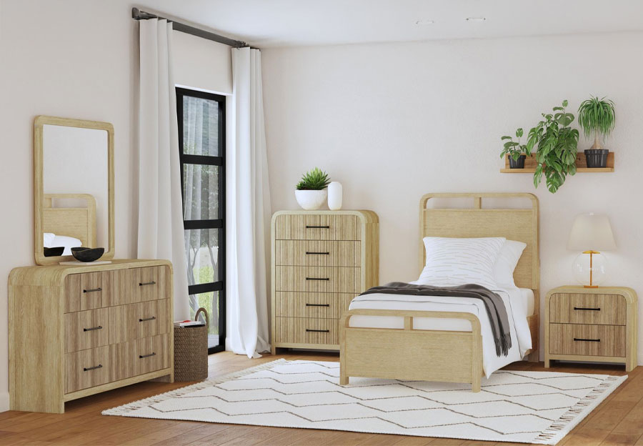 Elements Ridgemont Twin Bed, Dresser and Mirror