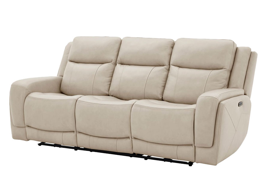 Kuka Zenith Fossil Leather Match Dual Power Reclining Sofa with Immersive Sound