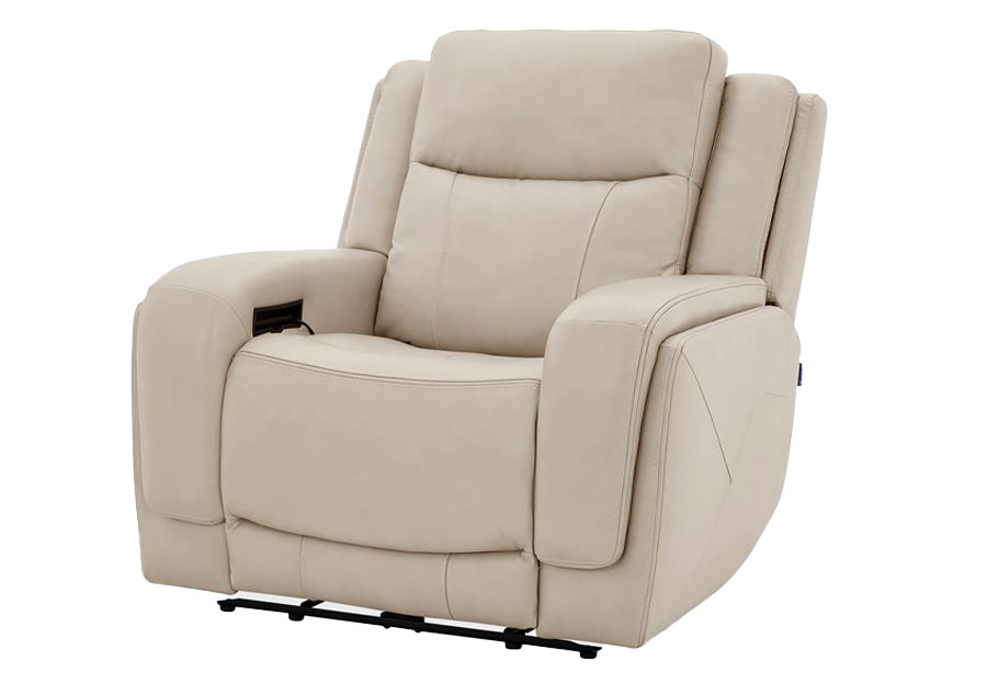 Kuka Zenith Fossil Leather Match Dual Power Recliner with Immersive Sound