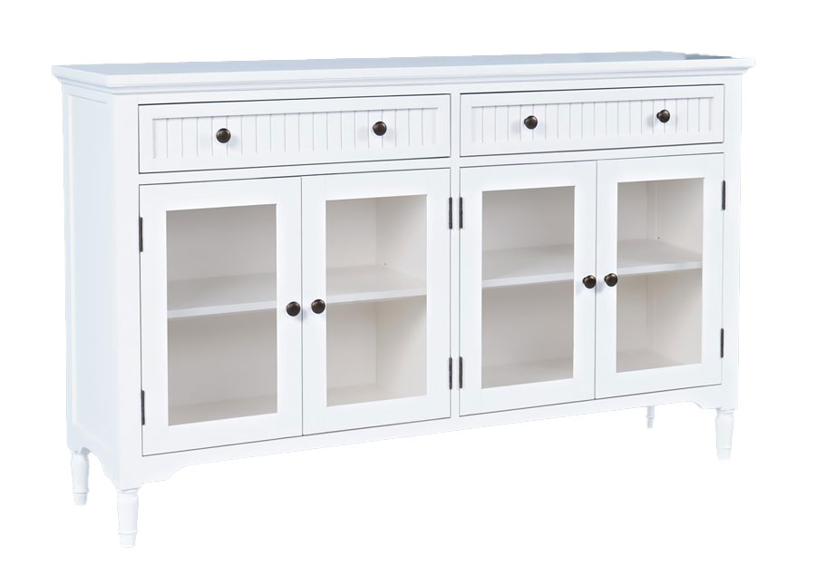 Jofran Westport White 58inch Accent Cabinet