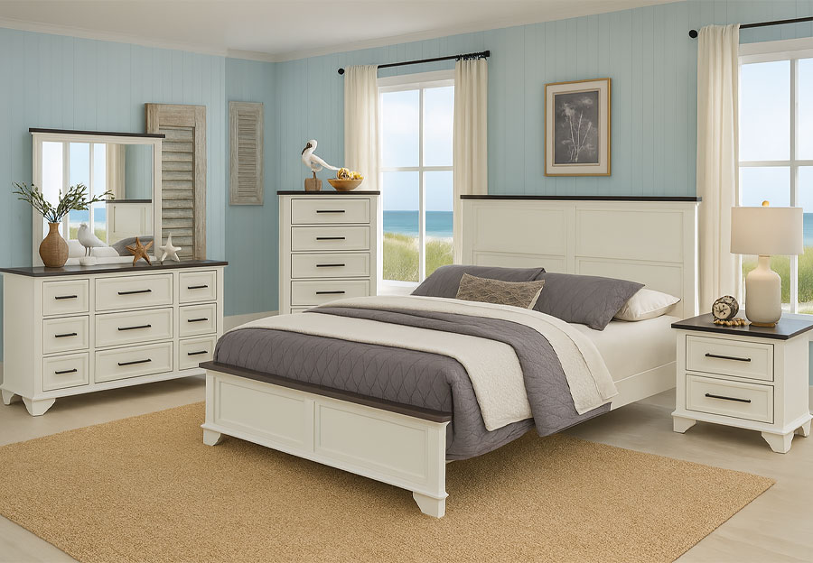 Holland House Bellbrook Twin Bed, Dresser, and Mirror 