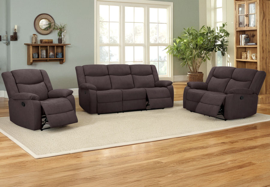 Lifestyles Cosmo Godiva Manual Reclining Sofa and Loveseat