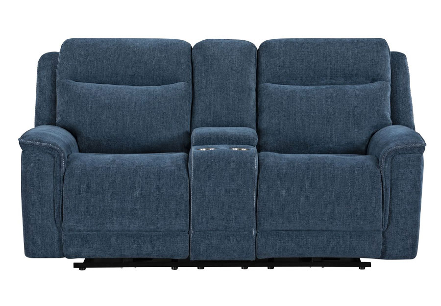 Vogue Baywood Cobalt Manual Console Loveseat