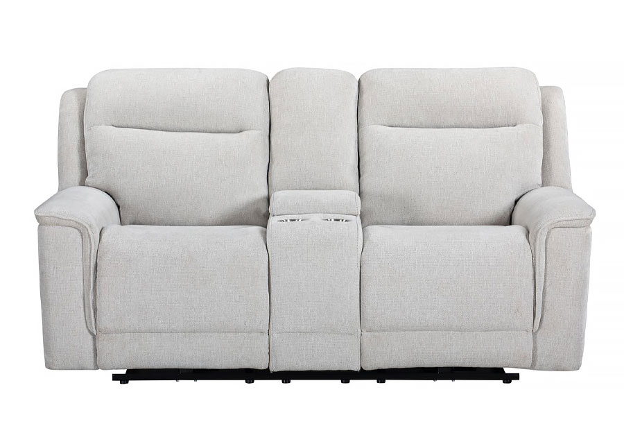 Vogue Baywood Cement Dual Power Console Loveseat