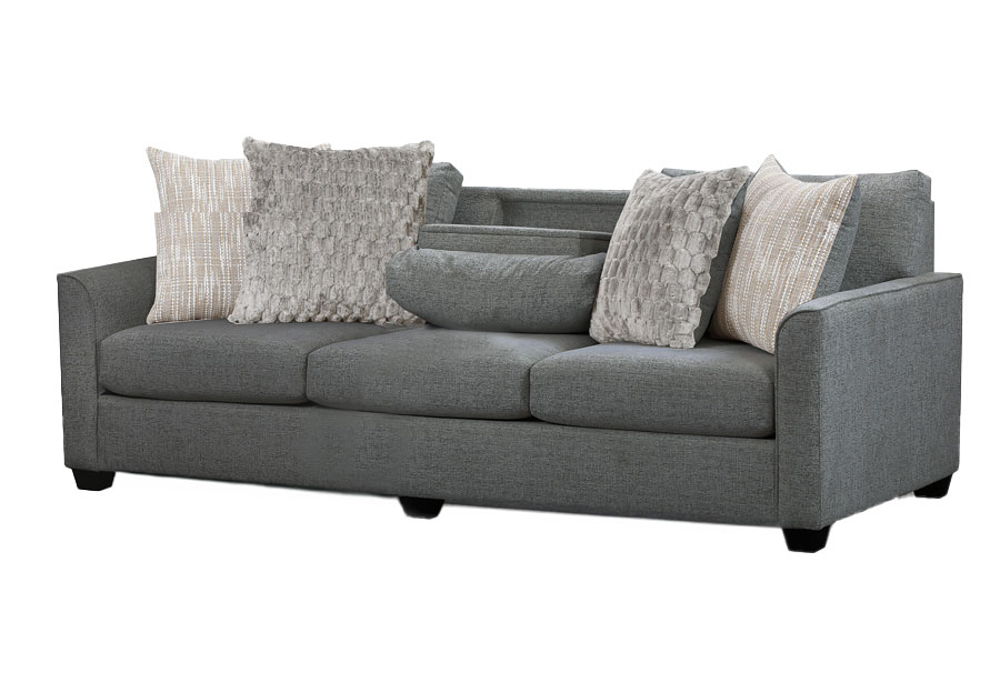 Behold Irving Charcoal Sofa With Dropdown Table