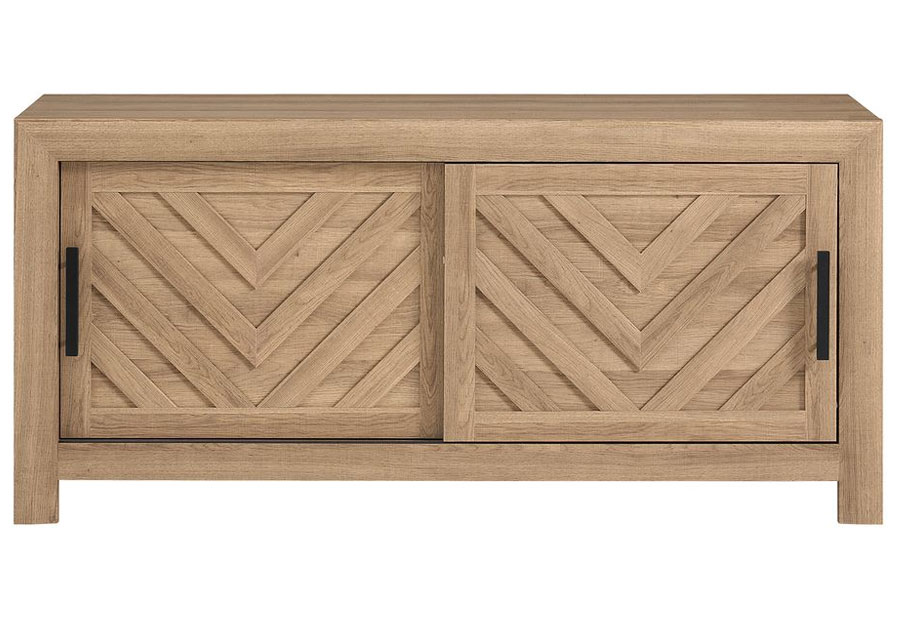 Elements Ellen 55in Sand TV Console With Sliding Door