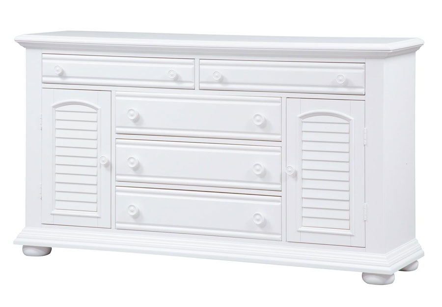 Liberty Furniture Summer House White Two Door and Five Drawer Dresser