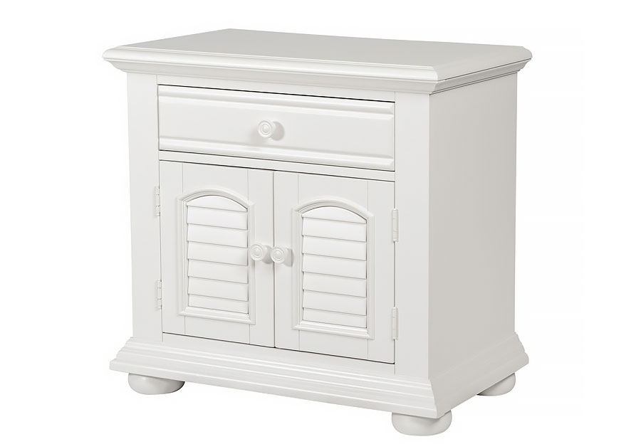 Liberty Furniture Summer House White One Drawer and Two Door Nightstand