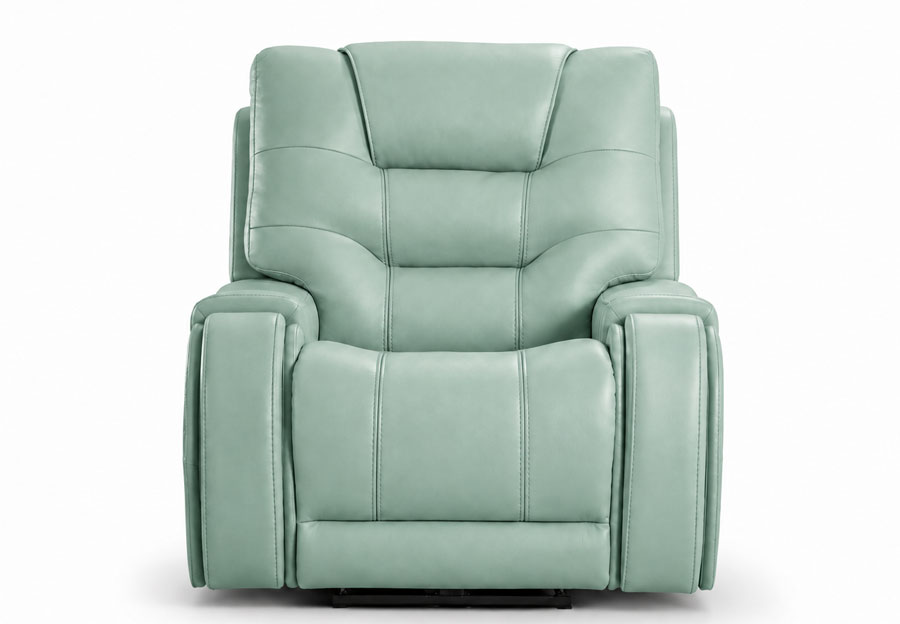 Lifestyles Cayman Aqua Leather Match Dual Power Recliner