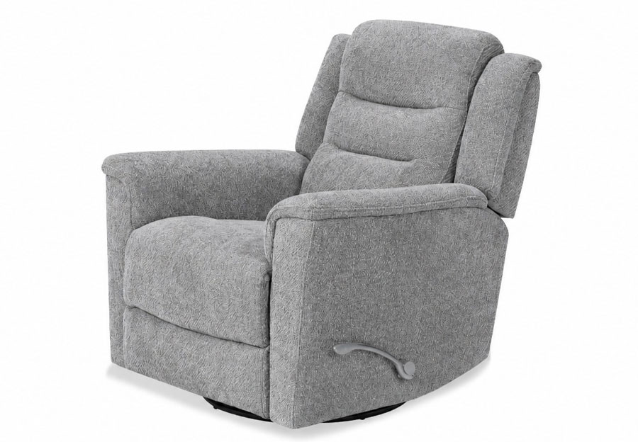Cheers Bennett Silver Swivel Glider Recliner