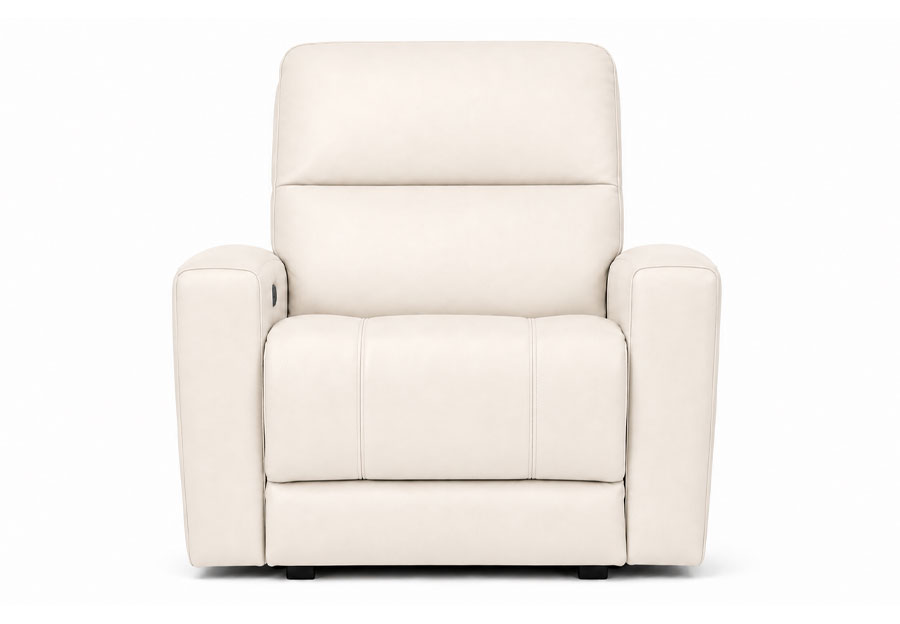 Cheers Shoreline Alabaster Leather Match Triple Zero Power Recliner