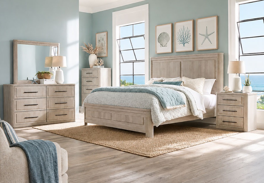 Liberty Modern Play King Bed, Dresser and Mirror