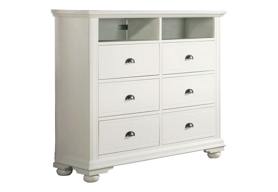 Elements Brook White 49-Inch Media Chest
