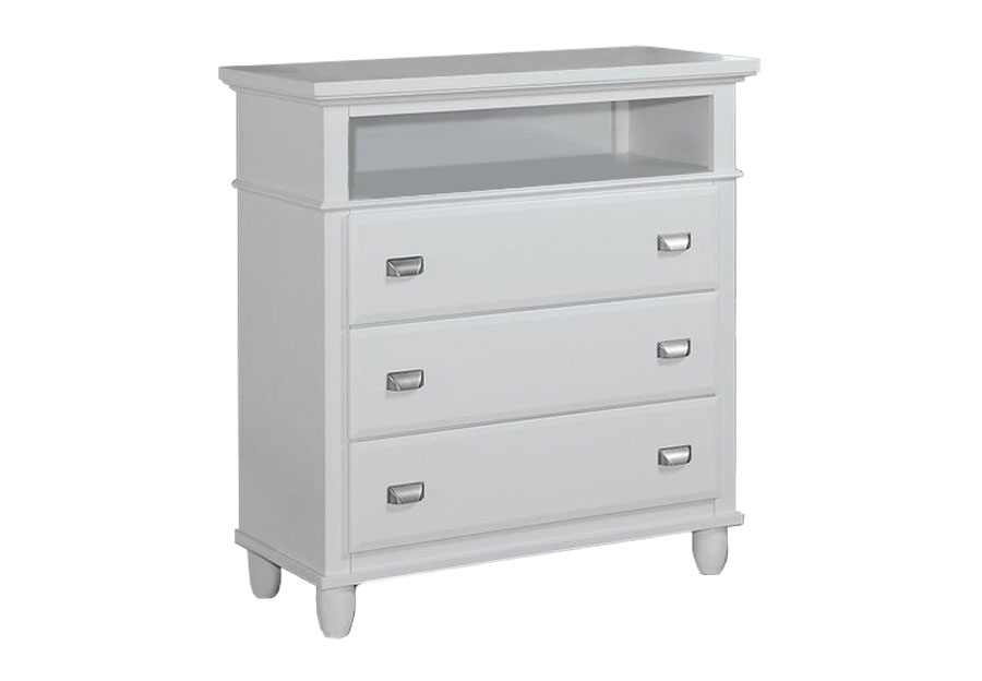 Elements Spencer White 38-Inch TV Stand