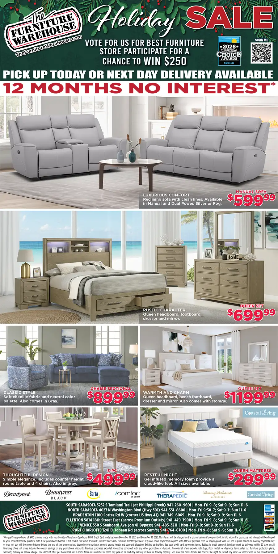 Holiday Sale Cheer Begins at Home! Celebrate The Season With Furniture That Brings Family Together!