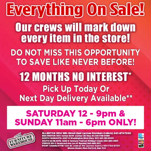 Everything is On Sale! Saturday, 3/7/26 12-9PM and Sunday, 3/8/26 11AM-6PM