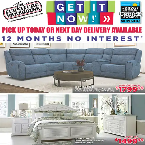 The 'Get It Now' Event is Live! Get The Perfect Look For Your Living Room, Bedroom, or Dining Room!