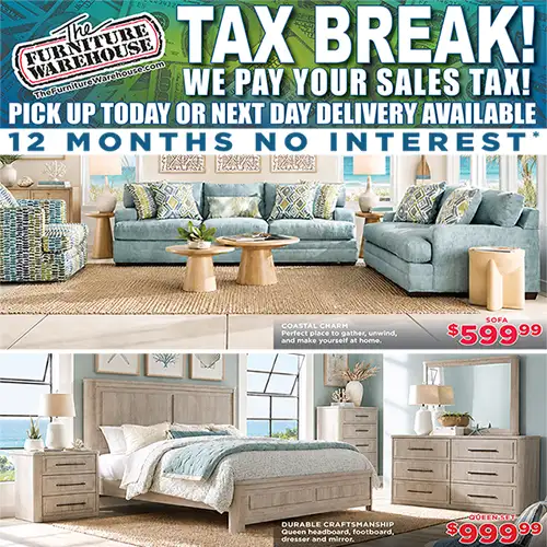 Tax Break! We Pay Your Sales Tax!