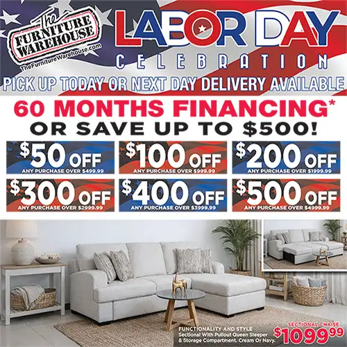 Our Labor Day Celebration Starts Now! Shop Our Storewide Sale and Save BIG!