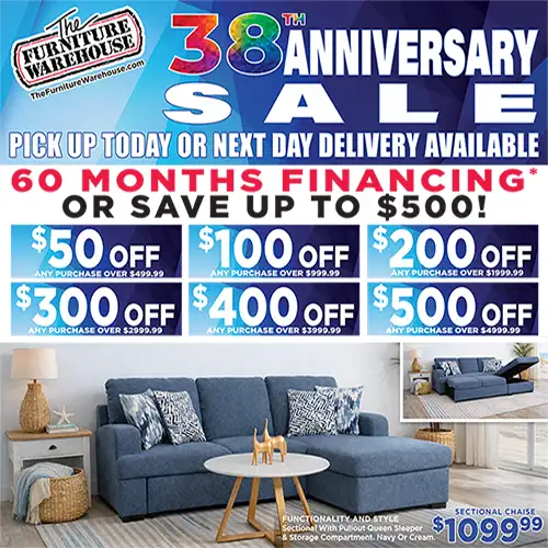 We're Celebrating 38 Years of Business by Offering You Incredible Savings!